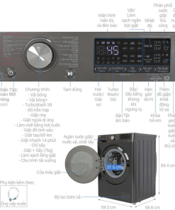 Máy giặt sấy LG Inverter FV1412H3BA